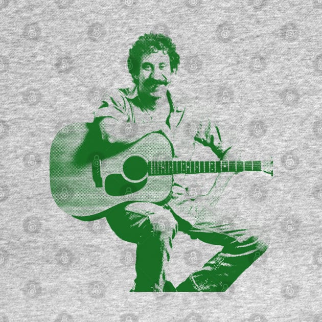 jim croce - green solid style by Loreatees